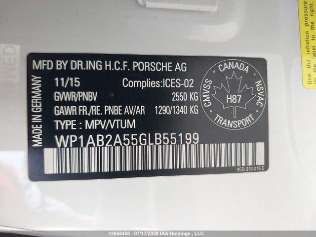 WP1AB2A55GLB55199 Porsche MACAN S