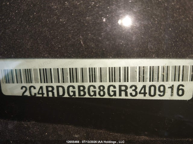 Aukcja sprzedaży 2016 Dodge Grand Caravan Se, vin: 2C4RDGBG8GR340916, numer aukcji: 12655466