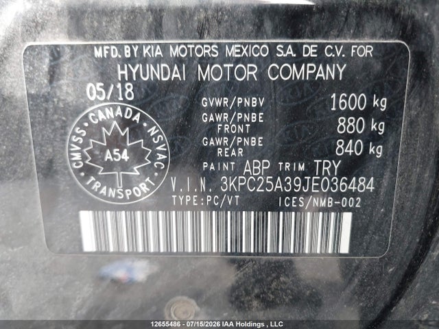 Hyundai Accent 2018 3KPC25A39JE036484 Image 9