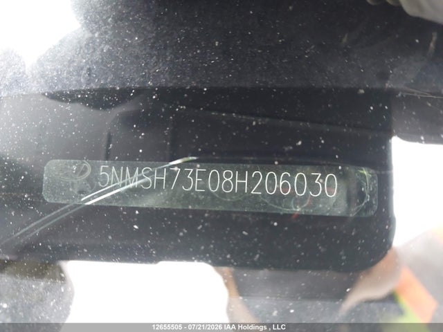 12655505 :رقم المزاد ، 5NMSH73E08H206030 vin ، 2008 Hyundai Santa Fe Se/limited مزاد بيع