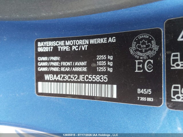 BMW 430i Xdrive 2018 WBA4Z3C52JEC55835 Image 9