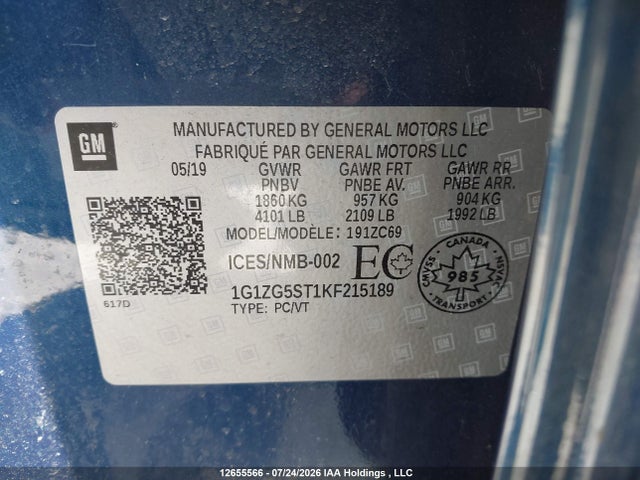 Chevrolet Malibu 2019 1G1ZG5ST1KF215189 Image 9