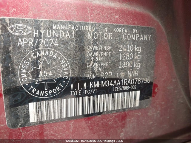 KMHM34AA1RA078796 Hyundai Ioniq 6 Sel
