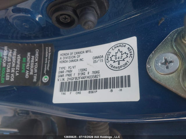 Honda Civic Lx 2015 2HGFB2F44FH035821 Image 20