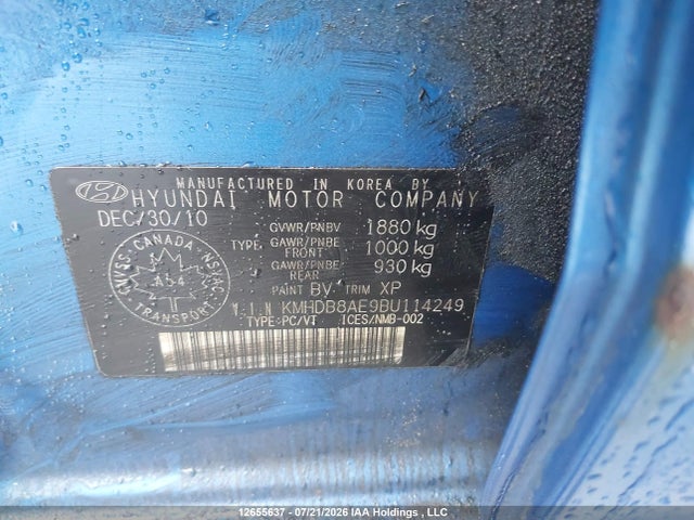 Продаж на аукціоні авто 2011 Hyundai Elantra Touring Gl, vin: KMHDB8AE9BU114249, номер лоту: 12655637