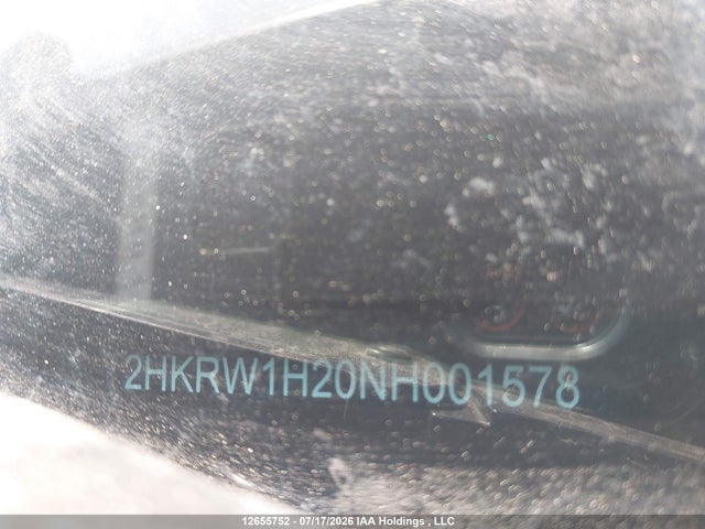 Auction sale of the 2022 Honda Cr-v, vin: 2HKRW1H20NH001578, lot number: 12655752