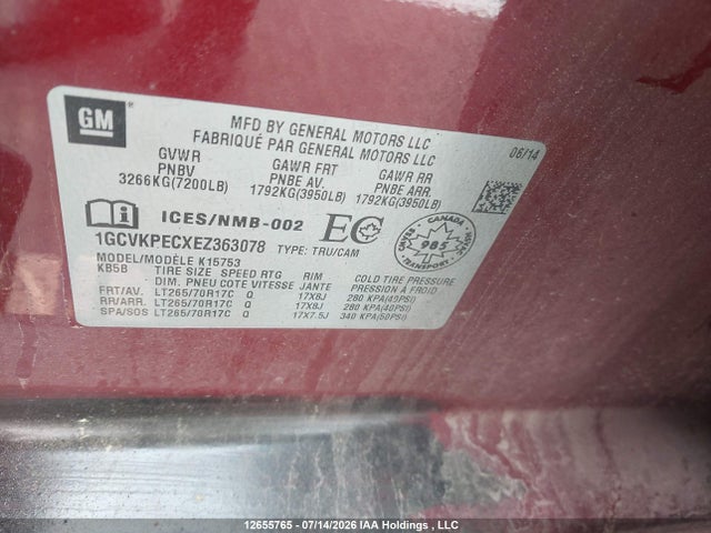 Chevrolet Silverado K1500 2014 1GCVKPECXEZ363078 Image 18