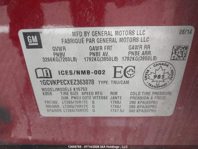 Chevrolet Silverado K1500 2014 1GCVKPECXEZ363078 Image 9