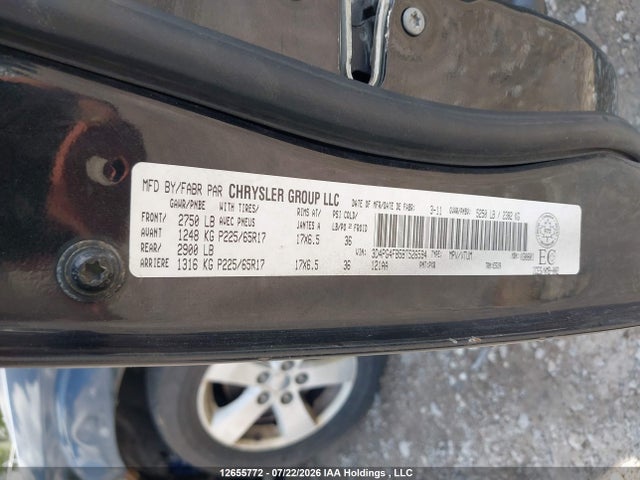 Продажа на аукционе авто 2011 Dodge Journey Canada Value Package, vin: 3D4PG4FB5BT526594, номер лота: 12655772