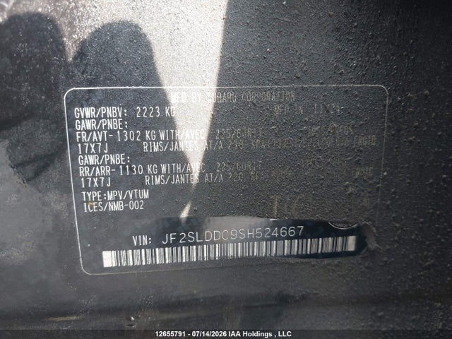 Продажа на аукционе авто 2025 Subaru Forester Touring, vin: JF2SLDDC9SH524667, номер лота: 12655791