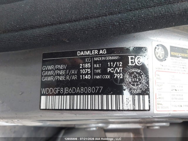 2013 Mercedes-benz C 350 4matic მანქანა იყიდება აუქციონზე, vin: WDDGF8JB6DA808077, აუქციონის ნომერი: 12655806