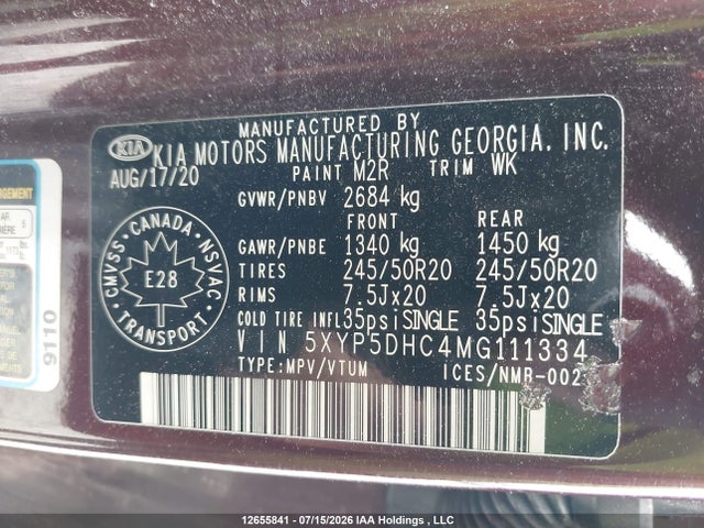 KIA Telluride Sx 2021 5XYP5DHC4MG111334 Image 9