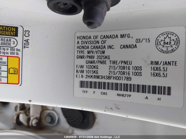 Honda CR-V LX 2015 2HKRM3H38FH001789 Image 19