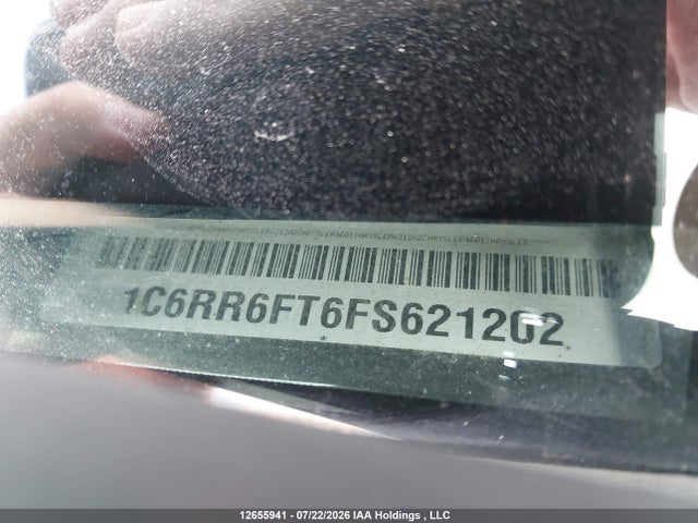 12655941 :رقم المزاد ، 1C6RR6FT6FS621202 vin ، 2015 Ram 1500 مزاد بيع