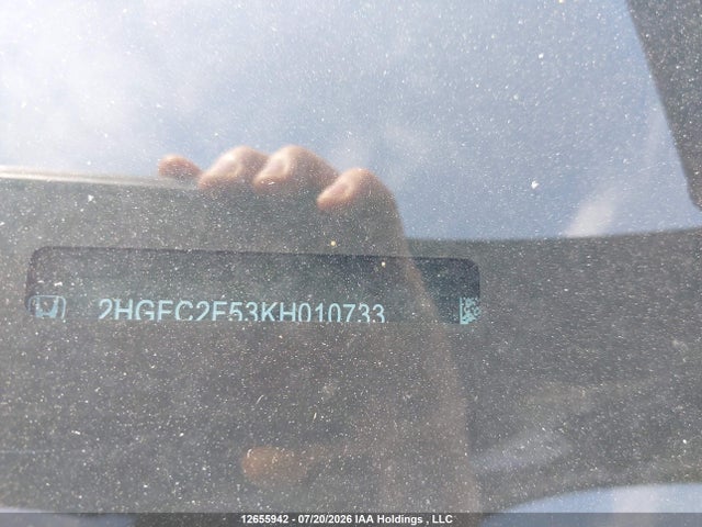 Aukcja sprzedaży 2019 Honda Civic Lx, vin: 2HGFC2F53KH010733, numer aukcji: 12655942