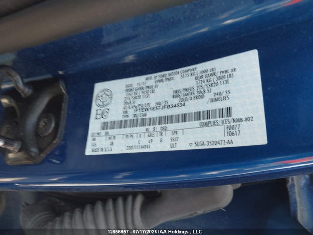 Продаж на аукціоні авто 2018 Ford F-150 King Ranch/lariat/platinum/xl/xlt, vin: 1FTEW1E57JFB34534, номер лоту: 12655957
