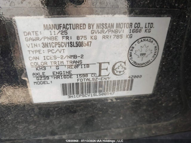 Nissan Kicks Play Sv 2025 3N1CP5CV1SL508547 Image 19