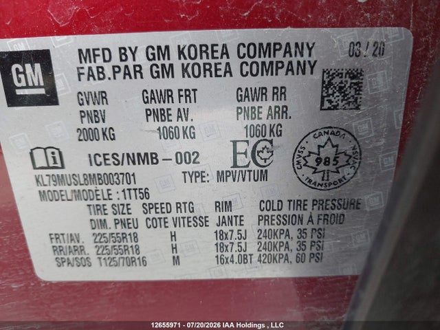 Chevrolet Trailblazer Rs 2021 KL79MUSL8MB003701 Image 19