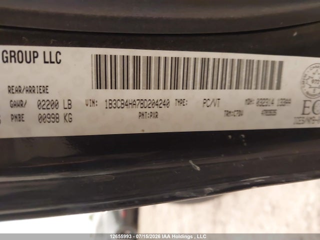 Продаж на аукціоні авто 2011 Dodge Caliber Sxt, vin: 1B3CB4HA7BD204240, номер лоту: 12655993
