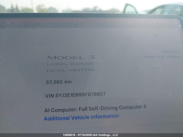 Продажа на аукционе авто 2025 Tesla Model 3, vin: 5YJ3E1EB9SF878657, номер лота: 12656016