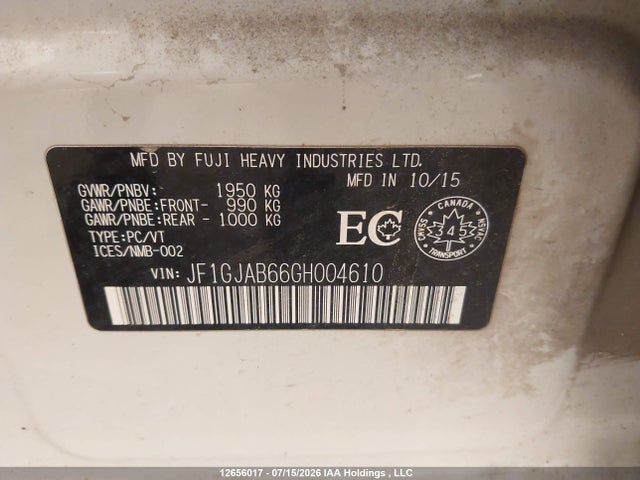 Subaru Impreza Premium 2016 JF1GJAB66GH004610 Image 9