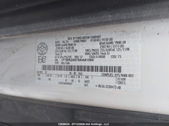 Ford Transit T-250 2025 1FTBR2X87SKA81589 Image 19