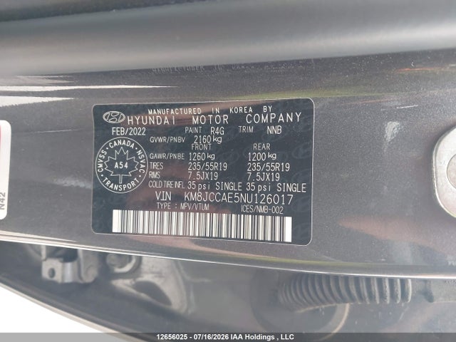 Hyundai TUCSON SEL 2022 KM8JCCAE5NU126017 Image 9