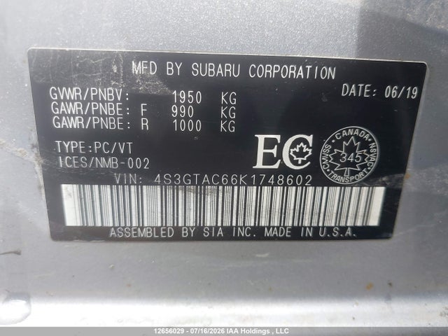 Subaru Impreza Premium 2019 4S3GTAC66K1748602 Image 18