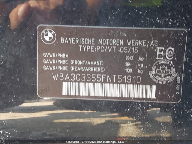 BMW 320i Xdrive 2015 WBA3C3G55FNT51910 Image 18