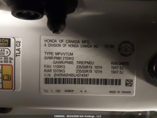 2HKRW2H95LH214347 Honda Cr-v Touring