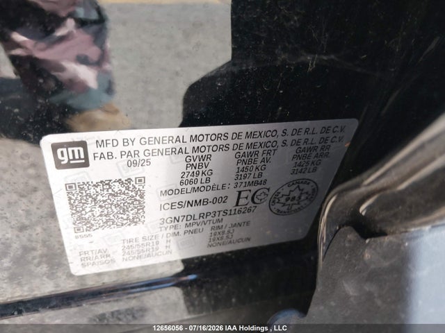 3GN7DLRP3TS116267 Chevrolet Equinox Ev Lt