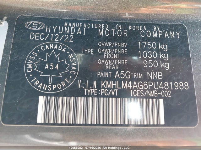 Продаж на аукціоні авто 2023 Hyundai Elantra, vin: KMHLM4AG8PU481988, номер лоту: 12656082
