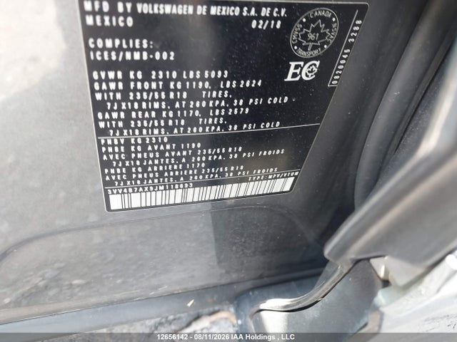 Volkswagen Tiguan 2018 3VV4B7AX9JM118693 Image 9