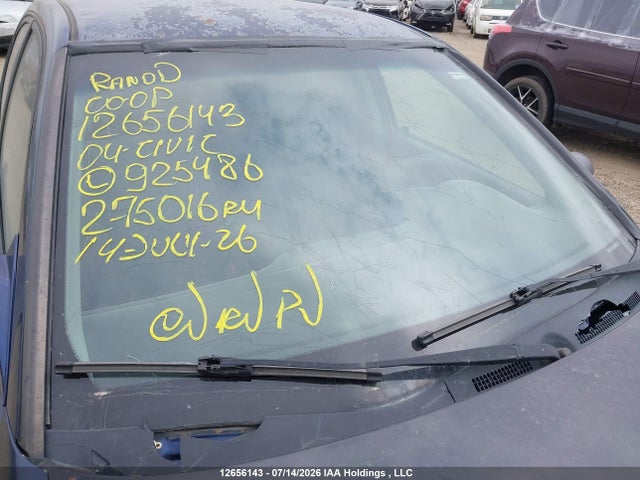 2004 Honda Civic Lx მანქანა იყიდება აუქციონზე, vin: 2HGES156X4H925486, აუქციონის ნომერი: 12656143