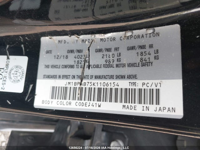 Mazda 3 2019 JM1BPAB75K1106154 Image 9