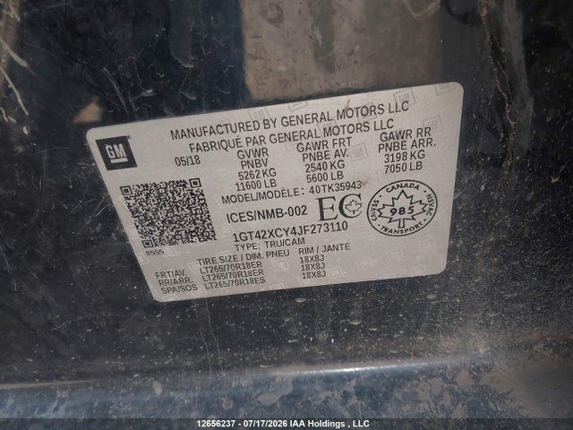 1GT42XCY4JF273110 GMC Sierra 3500hd Slt