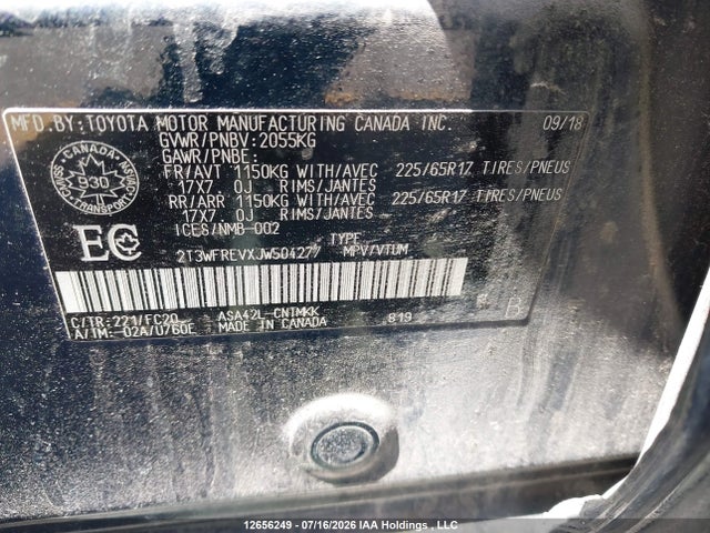 Toyota RAV4 2018 2T3WFREVXJW504277 Image 19