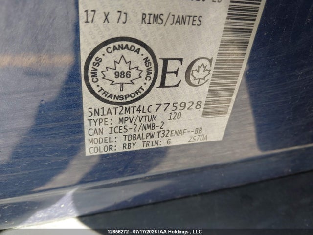5N1AT2MT4LC775928 Nissan Rogue