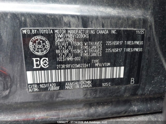 Toyota Rav4 Xle 2025 2T3R1RFV2SW623341 Image 9