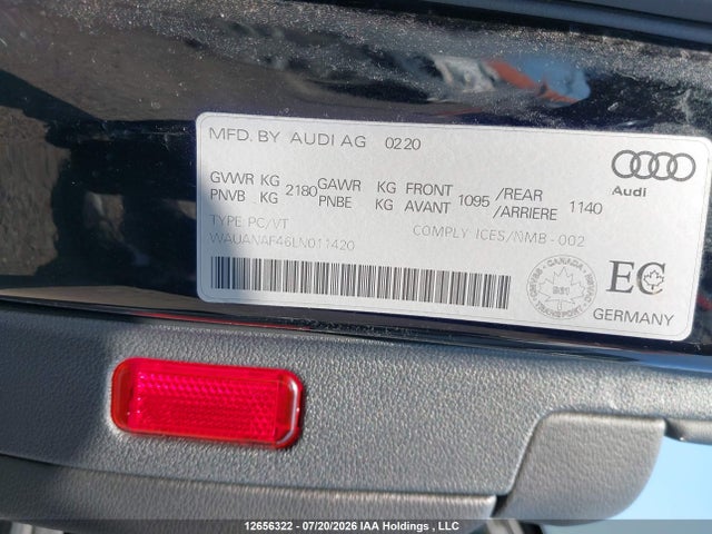 Audi A4 2.0t Komfort 2020 WAUANAF46LN011420 Image 9