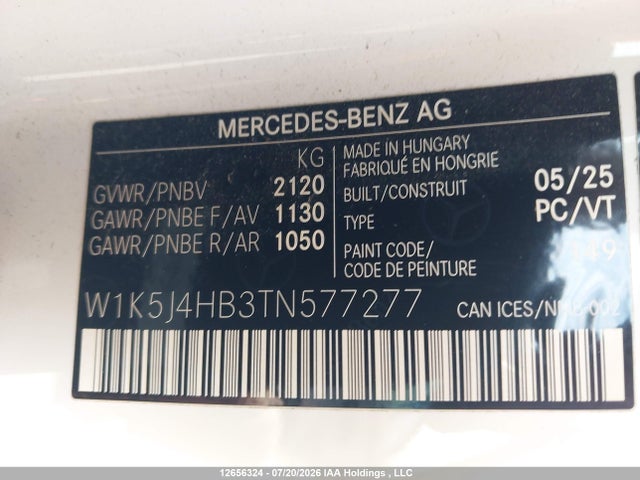W1K5J4HB3TN577277 Mercedes-Benz CLA 250 4MATIC