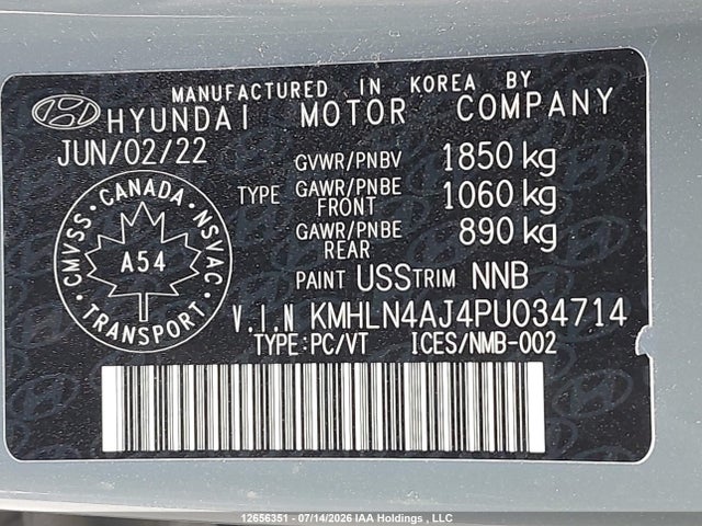 Продажа на аукционе авто 2023 Hyundai Elantra Limited, vin: KMHLN4AJ4PU034714, номер лота: 12656351