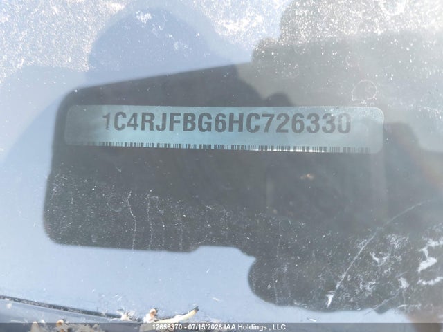 12656370 :رقم المزاد ، 1C4RJFBG6HC726330 vin ، 2017 Jeep Grand Cherokee Limited مزاد بيع