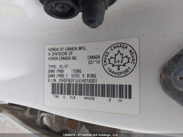 Honda Civic Lx 2014 2HGFB2F55EH016301 Image 17