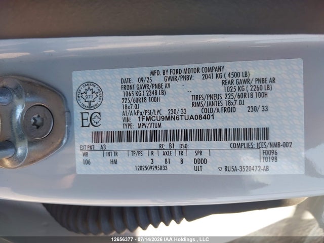 Ford Escape St Line 2026 1FMCU9MN6TUA08401 Image 9