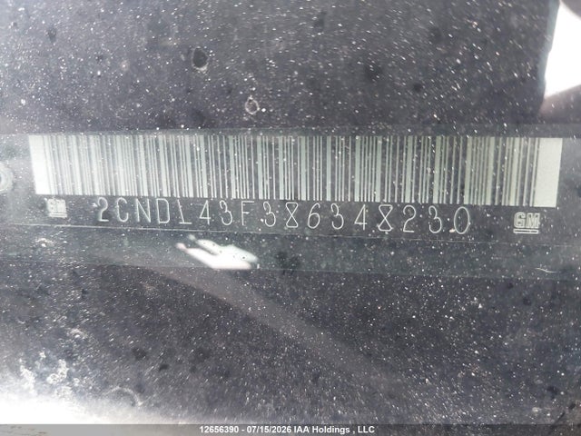12656390 :رقم المزاد ، 2CNDL43F386348230 vin ، 2008 Chevrolet Equinox مزاد بيع