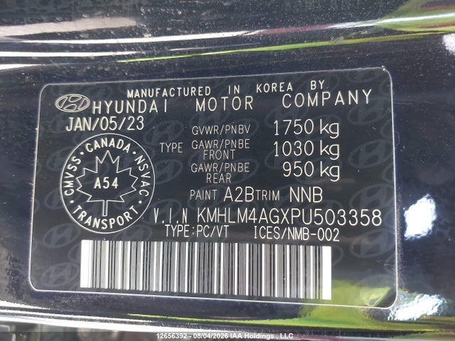 2023 Hyundai Elantra Sel მანქანა იყიდება აუქციონზე, vin: KMHLM4AGXPU503358, აუქციონის ნომერი: 12656392