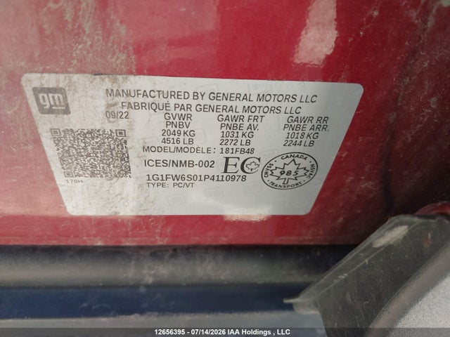 Chevrolet BOLT EV 2023 1G1FW6S01P4110978 Image 9