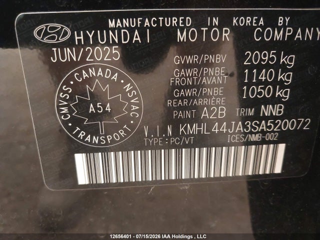 Продаж на аукціоні авто 2025 Hyundai Sonata Preferred-trend, vin: KMHL44JA3SA520072, номер лоту: 12656401