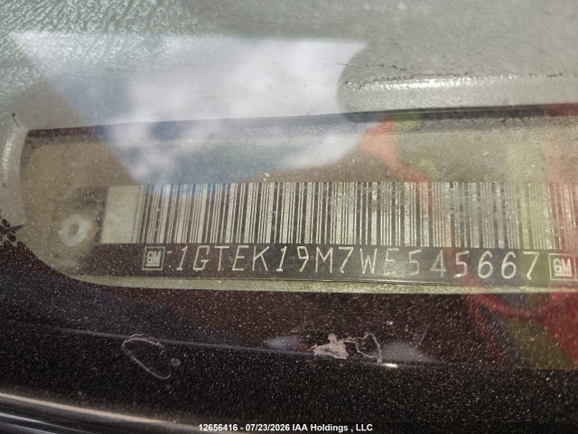 Aukcja sprzedaży 1998 Gmc Sierra K1500, vin: 1GTEK19M7WE545667, numer aukcji: 12656416